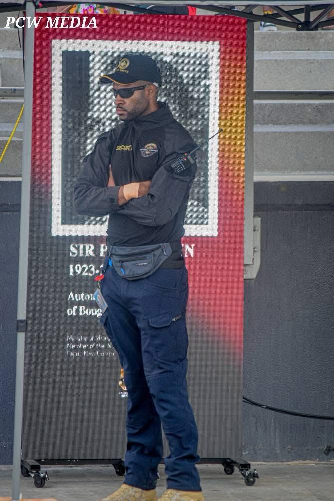 Fayaru security officer on duty at an event